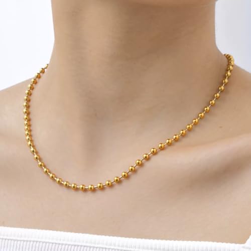 Image of IFNOW Ceiling Fan Pull Chain Metal Fan Pull Chain Extension, Ceiling Fan Chain Connector, Diameter 3.2mm 13 Feet Long with 16 PCS Connector (6.5 Feet Gold*2)