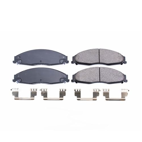 Image of PowerStop Front Brake Pads for Pontiac Grand Prix 2005-08 - Z17 Ceramic Brake Pads with Installation Hardware, 17-1110