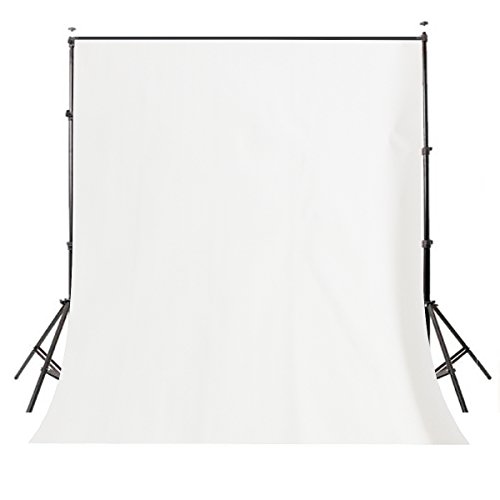 Lyly County Background 5X7ft Polyester Fabric Solid Color White Screen Photo Backdrop Studio Photography Props SC001