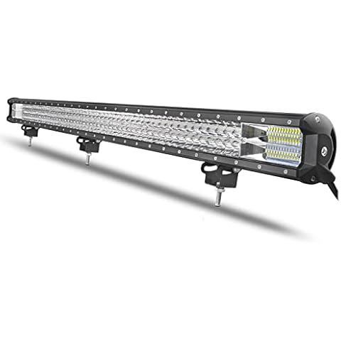 PICAA 45 inch 612W Car Led Light Bar, Tri Row Offroad Light Bar Driving Fog Lamp Work Lights for 12V 24V Vehicle 4x4 Truck SUV ATV, Flood Spot Combo Beam 6000K White Cover