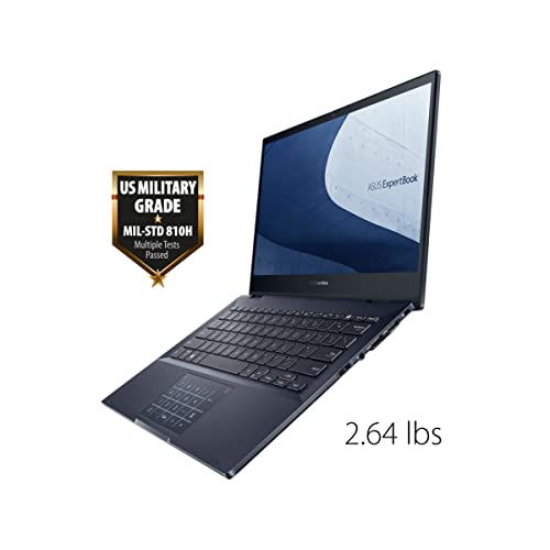 Image of ASUS ExpertBook B5 Thin & Light Flip Business Laptop, 14 inch FHD, Intel Core i7-1195G7, 1TB SSD, 32GB RAM, All Day Battery, Enterprise-Grade Video Conference, NumberPad, Win 11 Pro, B5402FEA-XS77T