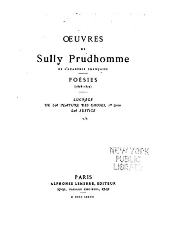 Oeuvres de Sully Prudhomme