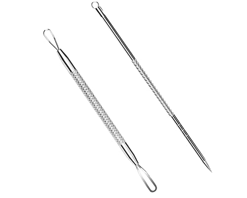 Juego de 2 eliminadores de puntos negros, para el cuidado facial (plata)