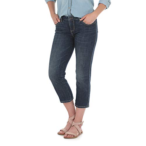 Wrangler Damen Aura Instantly Slimming Mid Rise Stretch Capri Jeans,...