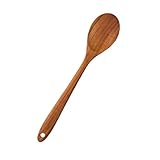 Teak&Treat Wooden Spoon for Cooking, Mixing, Serving - Good Grip Multi-Purpose Kitchen Utensil 13.5' - Teak Utensils (Teak Cooking Spoon)