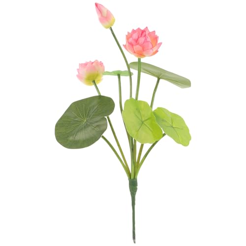 PATKAW Centro de Mesa Flores Falsas de Loto Rosa de Seda, Reutilizable y Elegante para Decoración en Bodas y Actividades al Aire Libre