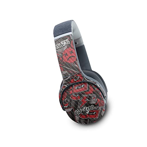 Image of MightySkins Carbon Fiber Skin Compatible with Skullcandy Crusher Evo Wireless - Red Hip Hop | Protective, Durable Textured Carbon Fiber Finish | Easy to Apply | Made in The USA
