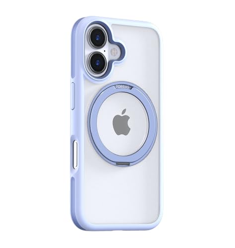 Image of TORRAS R Fusion Case Compatible with Wireless Charging iPhone 16, Magnetic Ring Charging, Protective Cover with Military Grade Protection Black (Blue)