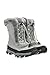 Mountain Warehouse Bottes de Neige Enfants Ohio Youth - Respirantes, Imperméables, Séchage Rapide, Rétention de Chaleur Isotherm - Idéales pour Les Vacances d'hiver Gris Clair 35