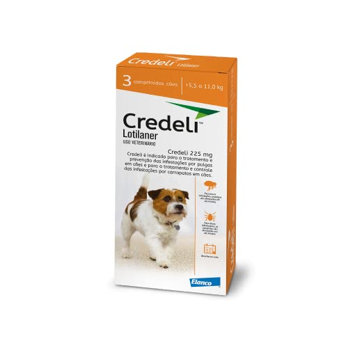 Credeli Tab 225mg X3Blcd Bl Elanco Cães Médios,