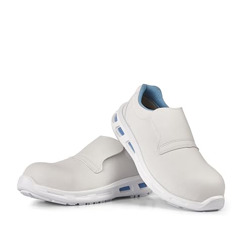 U-Power Red Lion® Blanco, Senza Metallo, White Senza Stringhe, Scarpe Antinfortunistiche Basse, Suola Infinergy, Comode E Leggere, Idrorepellenti, Antiscivolo (41) - 4