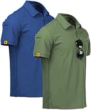 imagen de dos camisetas polo marca ZITY para hombre color azul y verde