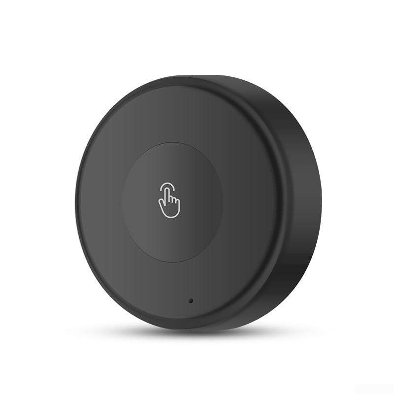 Interruttore di scena, interruttore a pulsante scena per Tuya per Zigbee Wireless Smart Home con batteria ricaricabile 450 mAh impermeabile IP55 (nero)