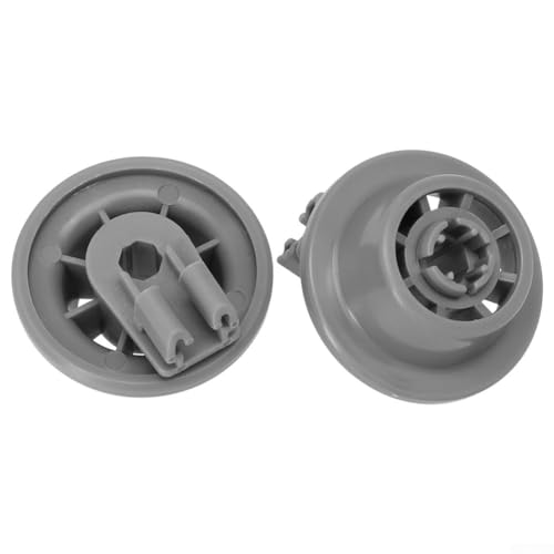 babominimer Paquete de 4 ruedas para cesta inferior de lavavajillas 611475 165314 00611475 rodillos de repuesto compatibles con modelos Junker, ABS gris