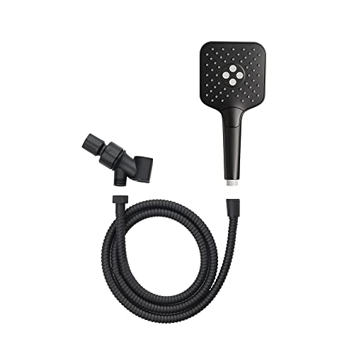 Handheld Shower Head High Pressure 3 Spray Settings With 59 Inch Hose And Adjustable Bracket,Powerful Shower Spray,Matte Black #TOP4