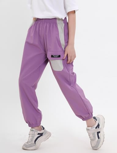 SEAUR Boys Girls Parachute Pants Elastic Waist Y2K Trousers Ankle Cuff Cargo Joggers Streetwear4