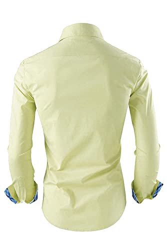 Image of Zombom Combo of Men's Solid Regular Fit Cotton Blend Full Sleeve Casual Shirts (Pack of 2)