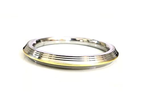 Rudra Rage Brass Silver Gold Plated Steel Punjabi Style Sikh Gents Heavy Kada Bangle Made With Stainless Steel For Men, Boys With Curved Edges