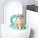 Cat Toilet Trainer Kit - Sand Box Cat Trainer for Pet Hygiene | PP Material with Reusable Urinal Seat, Adjustable Design for Toilet Training, for Cats, Pet Care, Bathroom Use