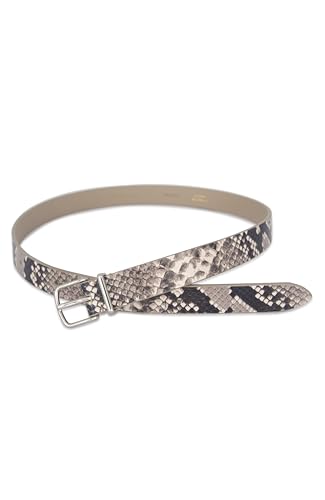 Vince Women's 1 Inch Flat Snake Print Belt with Metal Loop4