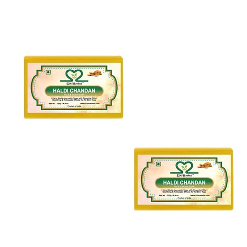 Image of Chandan Haldi Glycerine Soap Pack Of 2 (2 x 125 g)