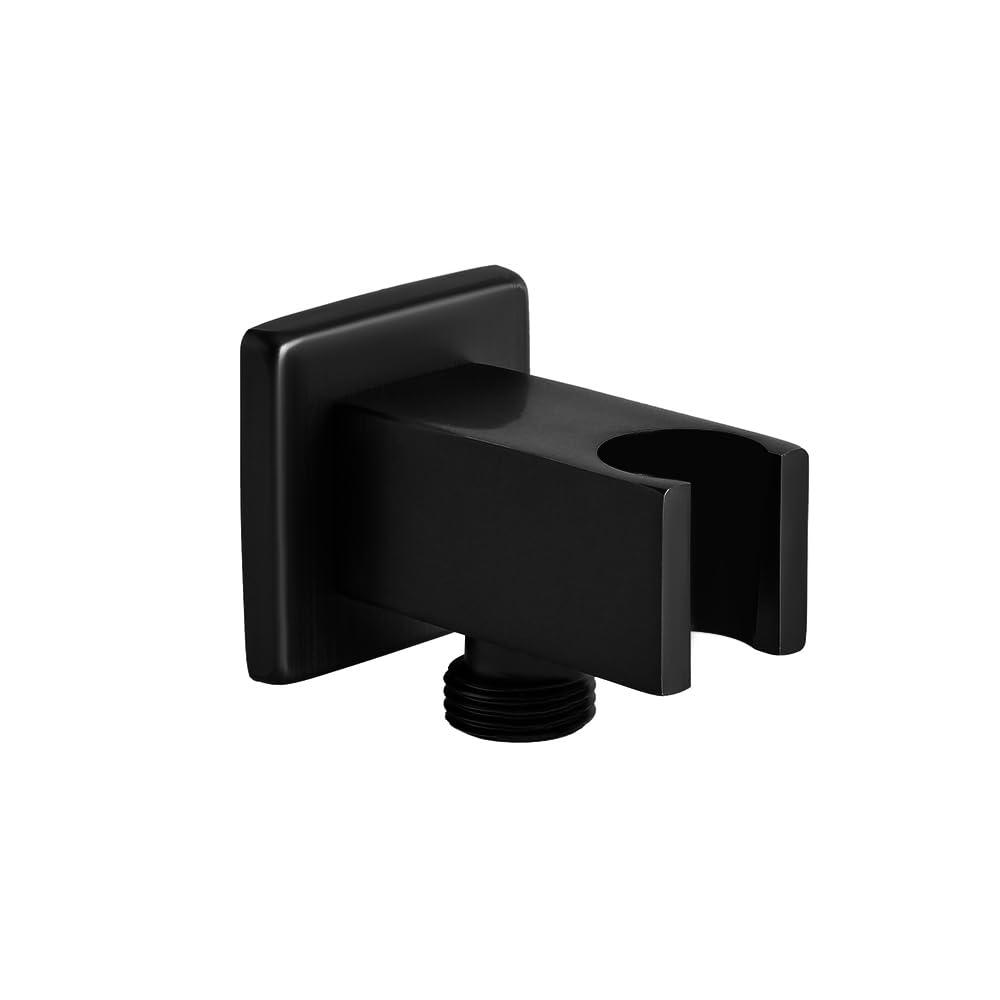 Milano Preto Integrated Hand Shower Handset Outlet Elbow Bracket - Black