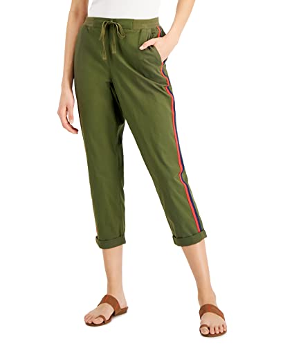 Style Womens Pull On Cuffed Pants Winter Moss XL