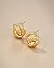 18K gold plated Knot Interlock Textured Chunky Statement Stud Earrings for Women by SNGIA, Round Button Twist Spiral Handmade Trendy Summer Studs Jewelry Gifts, Big Formal Swirl Thick Beachy Geometric Fashion Drop Accessories, Vintage Twisted Circle Nickle Free Floral Dangling Earrings.