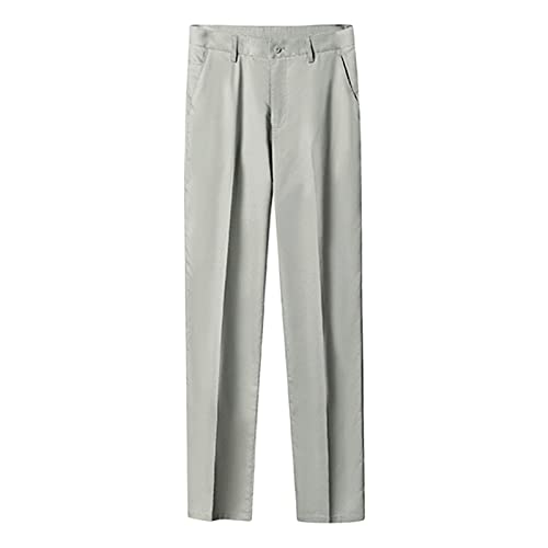 Men's Slim Fit Stretch Pant Classic Solid Color Casual Suit Pant Lightweight Business Comfort Trousers (Green,38)