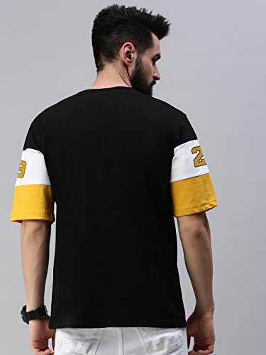 Image of RodZen Men's 100% Cotton Round Neck Oversized Printed T-Shirt (Pack of 2)