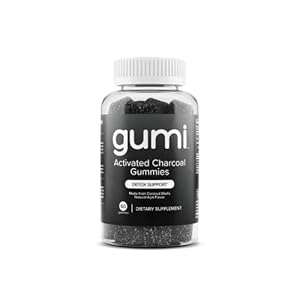gumi Nutrition Coconut Activated Charcoal Gummies – Charcoal Supplements for Detox, Oral Health & Gut Health – 200mg…