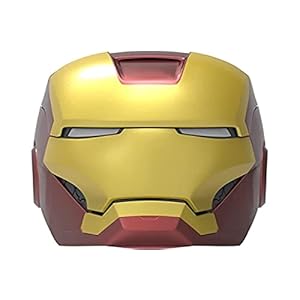 ekids Vi-B72IM Marvel Iron Man Helm Bluetooth Wireless Speaker met heldere ogen draagbaar goud/rood