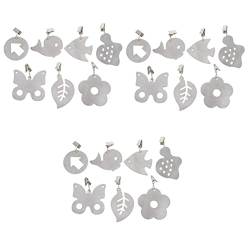 YARNOW 21 Piezas Abrazaderas Ajustables Restaurante Perchas Clips Metal Jardín Interior Decorativo Fiesta Abrazadera Mantel Picnic Patrón Hogar Pescado Práctico Tela Cubre Titular Cena Cover