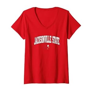 Jacksonville State Gamecocks Arch Over Red V-Neck T-Shirt