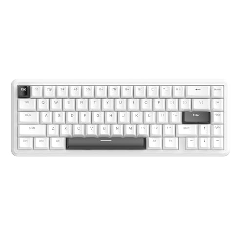 Image of ATTACK SHARK X65 HE Wired Rapid Trigger Magnetic Switch 65% Mechanical Gaming Keyboard, Hall Effect Top Mounted RGB Hot Swap,Adjustable Actuation,8KHZ Polling Rate,PBT Keycaps for Win /Mac(White)