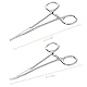 Elsrantor 2 Stück Piercing Zange, Piercing Zange für Kugeln, Zangenset, Kombizange, Flachzange, Mini Zange, Pliers Set, Feinmechaniker Zangen Set für DIY Handwerk Haustierpflege