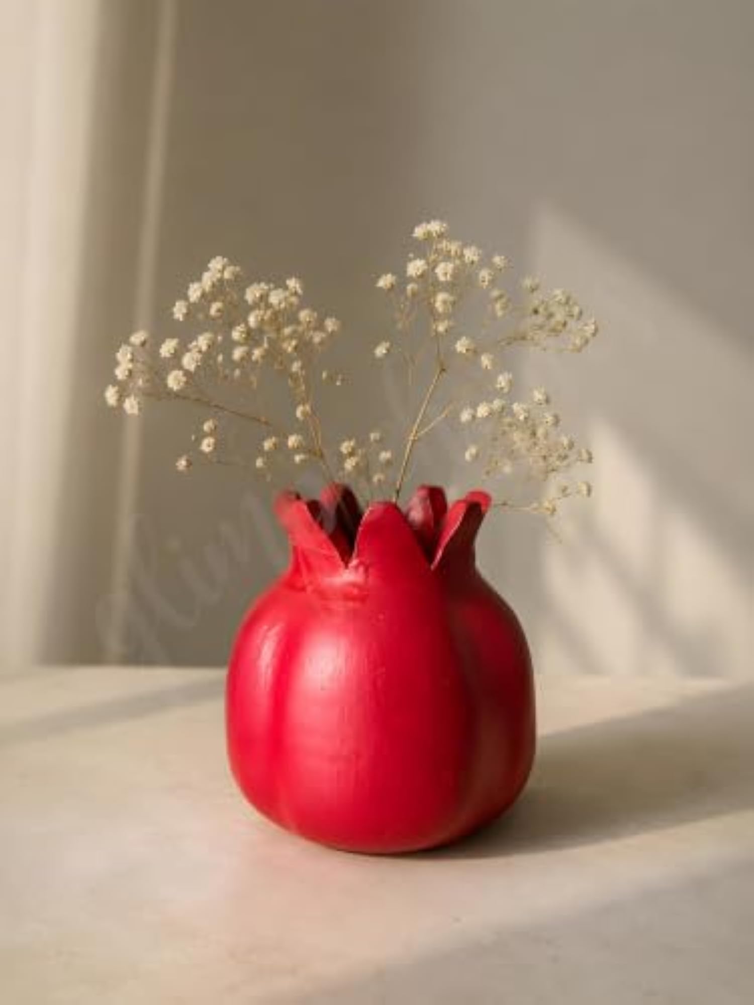 Terracotta Pomegranate Showpiece, 5 Inch Decorative Accent