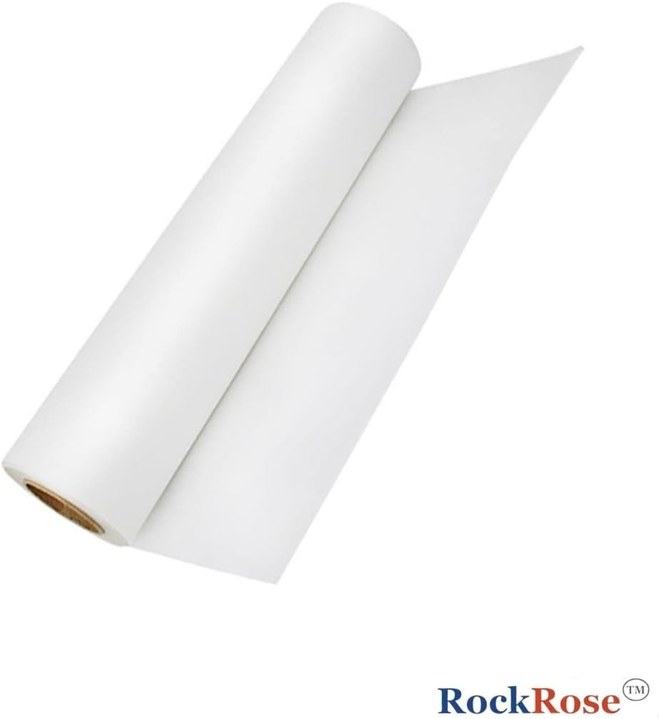 Rockrose DTF Transfer Film Roll 13 in x 328FT, Double Sided Matte, DTF Paper for Inkjet Printer, Cold/Hot Peel Heat Transfer Paper for T-Shirts, Direct to Film