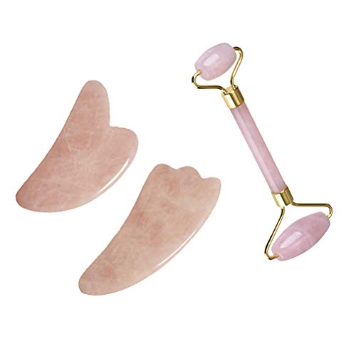 Conjunto de rolos faciais de jade Healifty com 3 peças