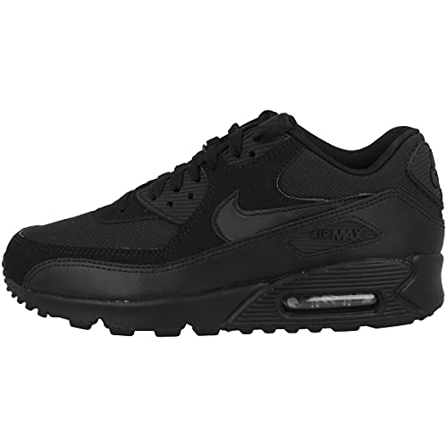 Nike Men's Air Max 90 Essential Running Shoes, Black/Black, 7.5 M US