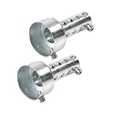 I'm so happy インナーサイレンサー インナーバッフル 汎用 消音器 バイク マフラー 2本 (ショート, 48mm)