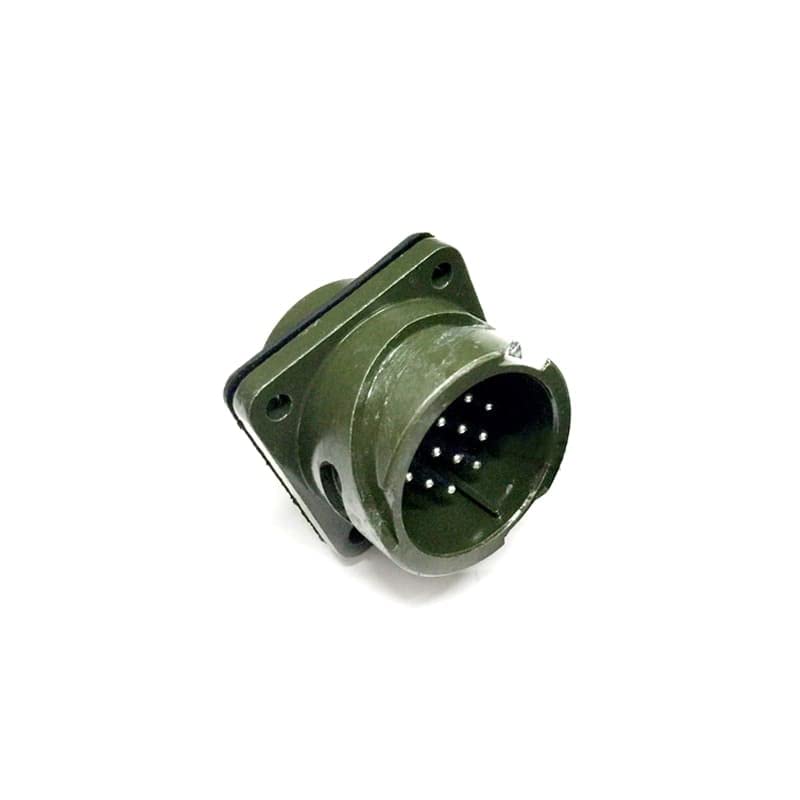 Military Spec Connectors MS3102A20-27 Circular Connector MIL-DTL-5015 Series Box Mount Receptacle 14 Contacts Solder Pin Bayonet Connector