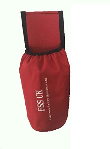 Extintor de incendios para coche, furgoneta, taxi con soporte; No requiere tornillos, ni soportes, ni ganchos; Extintor de tipo ABC de 1 kg con soporte universal para coche, taxi, furgoneta, con bolsa resistente con parte trasera de velcro