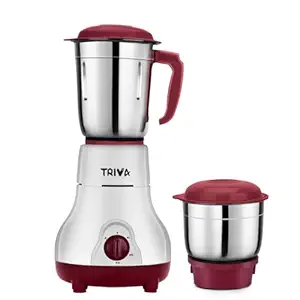 TRIVA Red Kitchen Gmax Watt Mixer Grinder for Indian Kitchen with 2 Stainless Steel Jars for Wet & Dry Grinding| 3 Speed Control Copper Motor with 2 years Warranty
