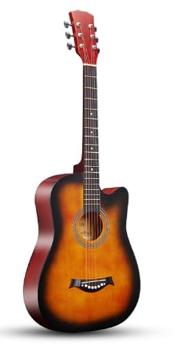 アコースティック　フォークギター Amazon.co.jp: Qfmr38インチ フォークアコースティックギター 初心者