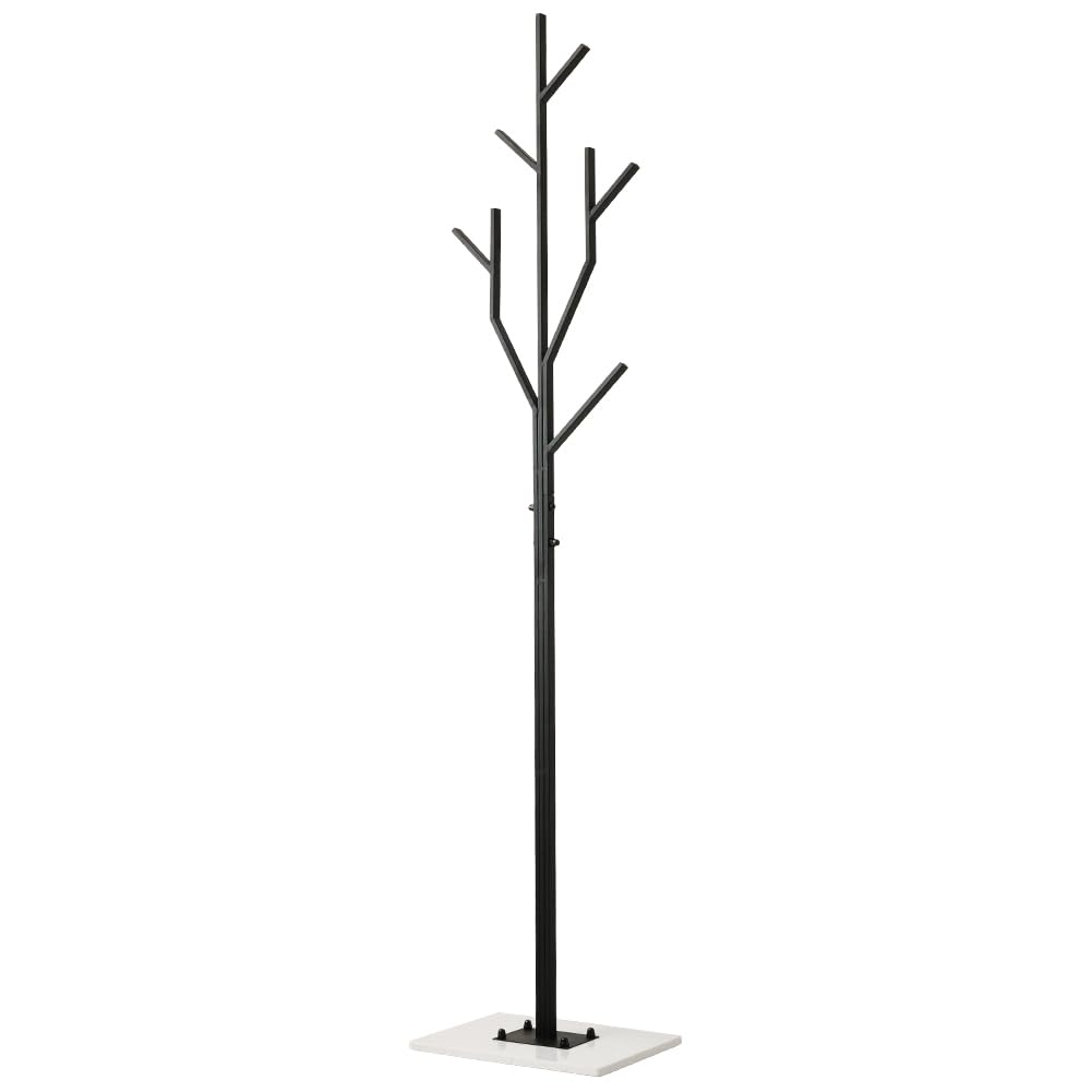 Cre Cra Marble Base Metal Clothing Coat Rack Stand for Hanging Clothes Bedroom Standing Rack Heavy Duty Coat Hanger Freestanding Tree Coat Racks Hallway Entrance Office Hats Coats Scarves Handbags