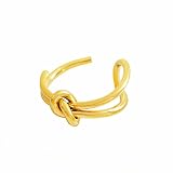 [komichi accessory] コミチ アクセサリー ツイストライン ねじれ 結び目 リボン 金属アレルギー対応 指輪 リング つけっぱなしOK 医療用 サージカルステンレス レディース str45 8号-11号 ゴールド