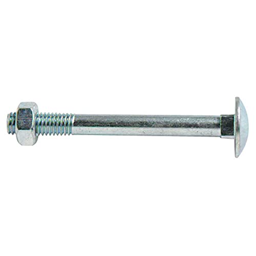 Merriway BH02193 (2 Pcs) Carriage Bolts with Nuts, M6 x 65mm (1/4 inch x 2.5/8 inch) Zinc Plated - Pack of 2 Pieces Merriway BH02193 (2 Pcs) Carriage Bolts with Nuts, M6 x 65mm (1/4 inch x 2.5/8 inch) Zinc Plated - Pack of 2 Pieces