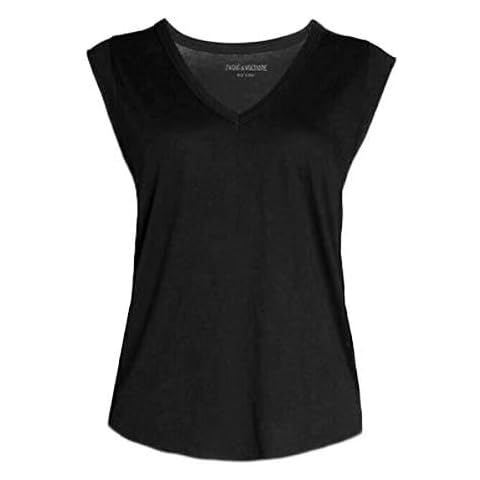 Zadig & Voltaire Women top t-Shirt Brooklyn Skull Black M $118 Cover