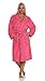 Produktbild L.E.M.B. Hometrends Herren Damen Bademantel Kingston Microfaser Morgenmantel mit Kapuze pink XXL